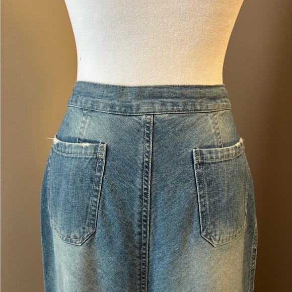 Jeanology Vintage High-Waisted Button Detail Denim Maxi Skirt - Picture 7 of 8